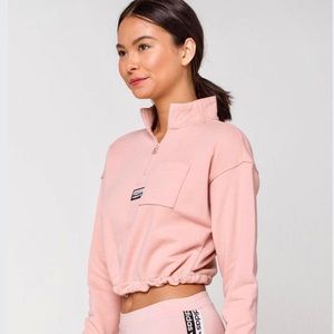 Adidas Half Zip Pink Sweatshirt